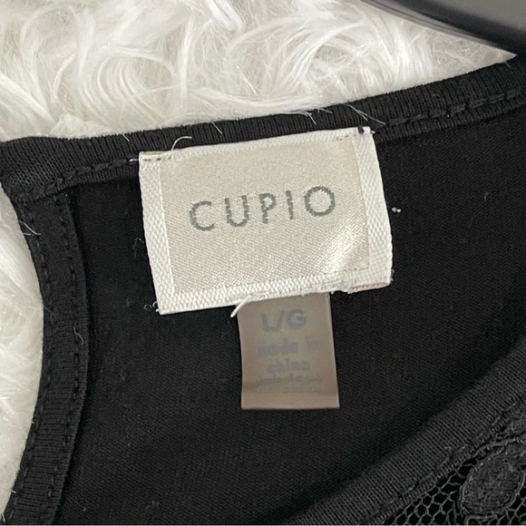 Cupid Dress Woman’s Large. Black with lace details 3/4 Bell Sleeve - Picture 5 of 6